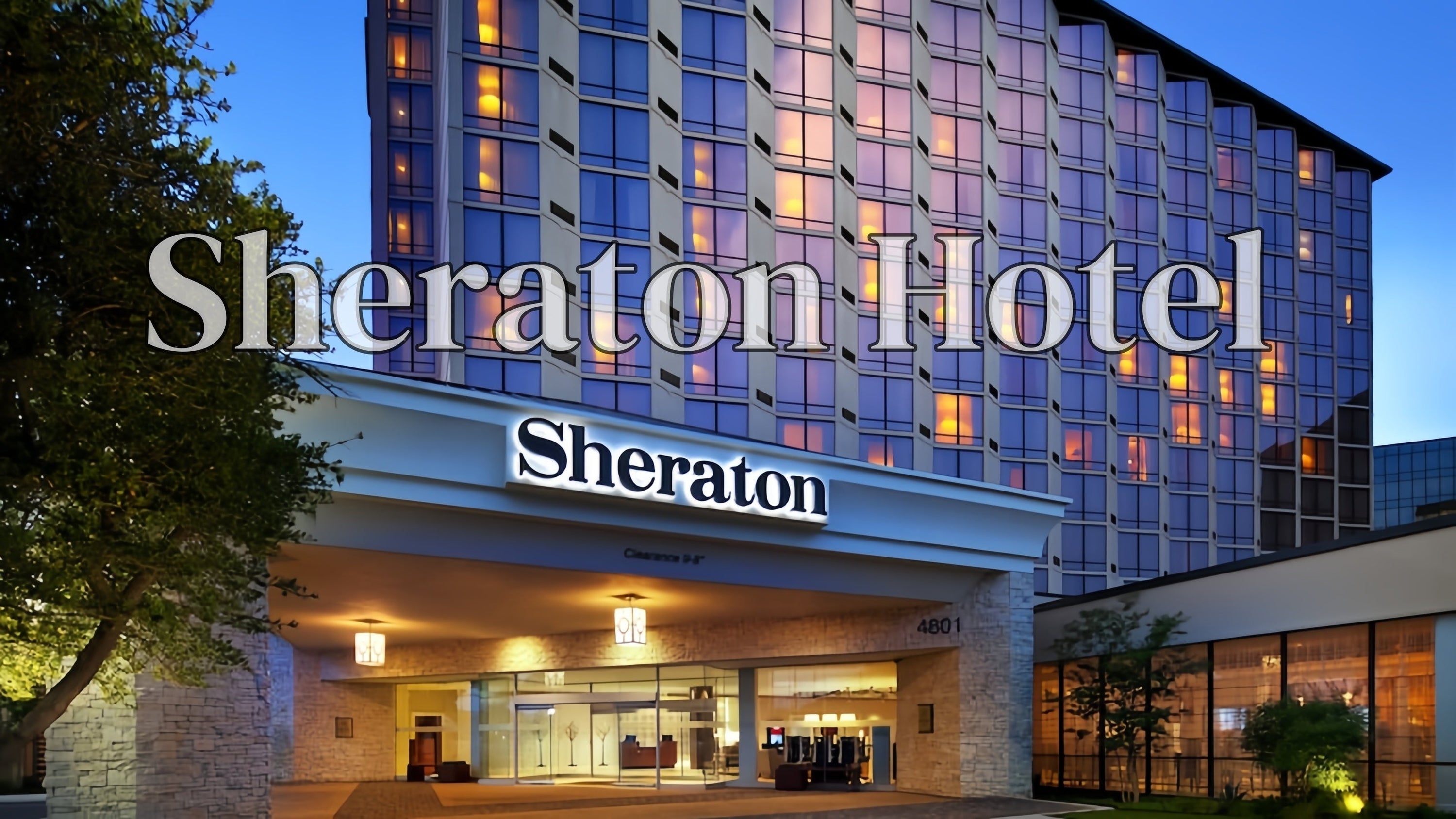 a luxury Sheraton Hotel showed.