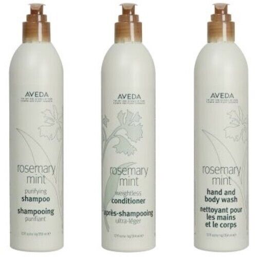 Aveda Rosemary Mint Shampoo Conditioner &amp; Body Wash Bundle 12oz each