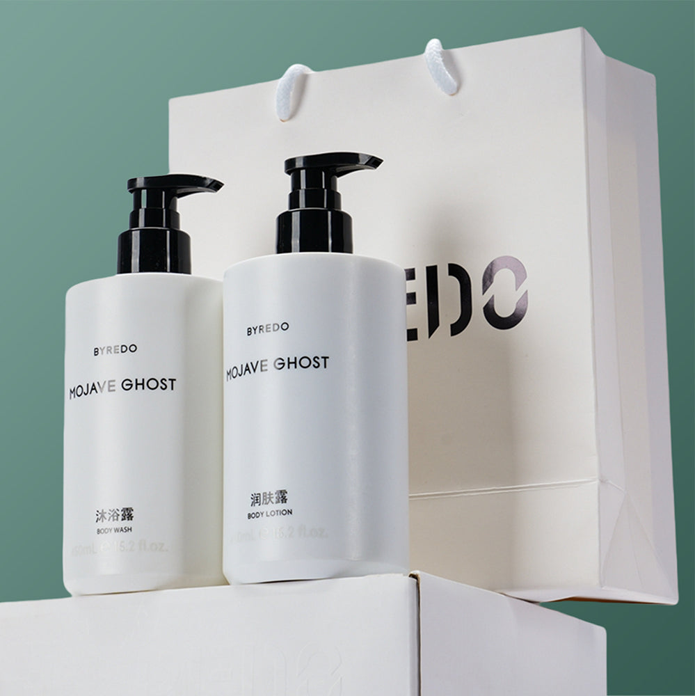 BYREDO MOJAVE GHOST Shampoo e gel de banho e condicionador e loção corporal 450ML Conjuntos 