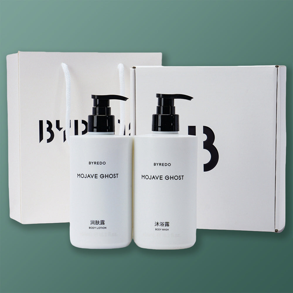 BYREDO MOJAVE GHOST Shampoo e gel de banho e condicionador e loção corporal 450ML Conjuntos 