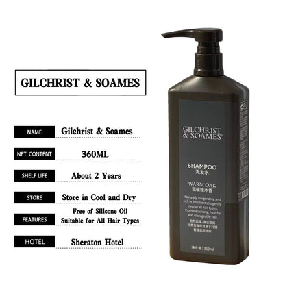 GILCHRIST &amp; SOAMES body lotion, hotel-shampoo-conditioner