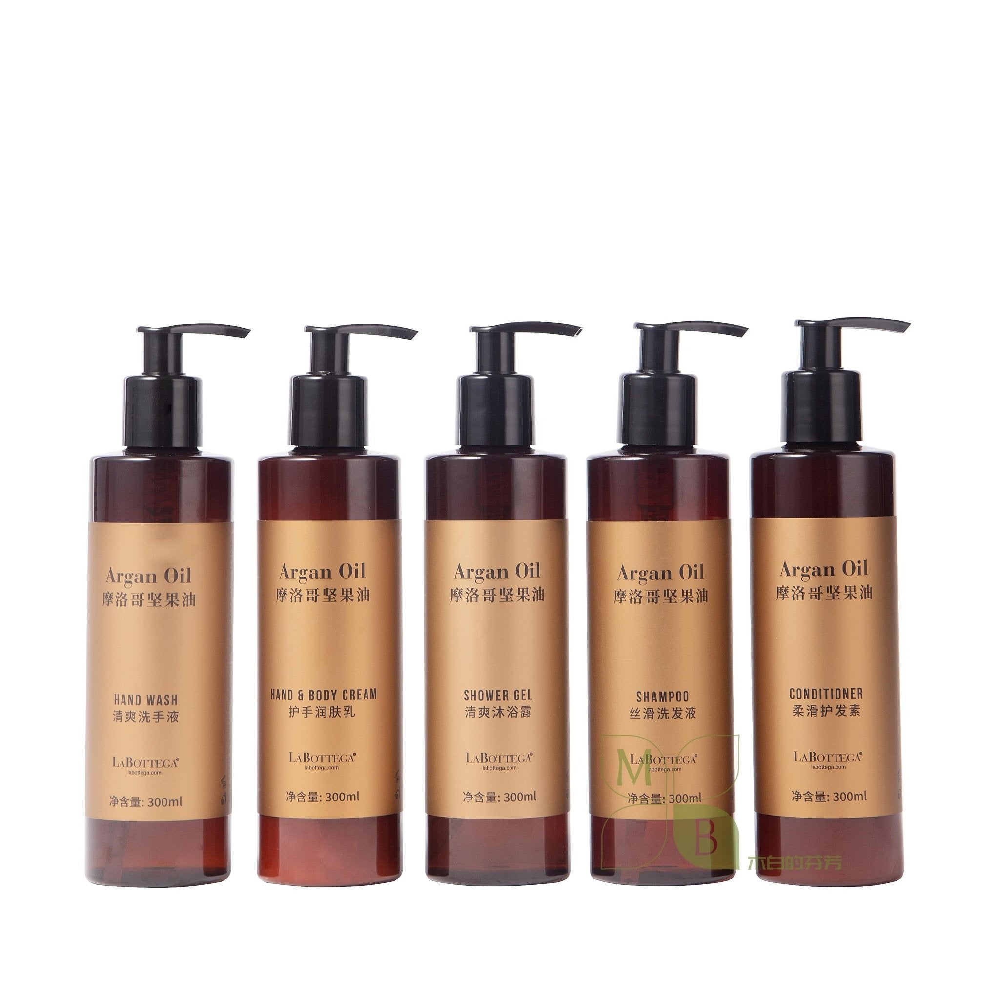 ArganOil body lotion, hotel-shampoo-conditioner