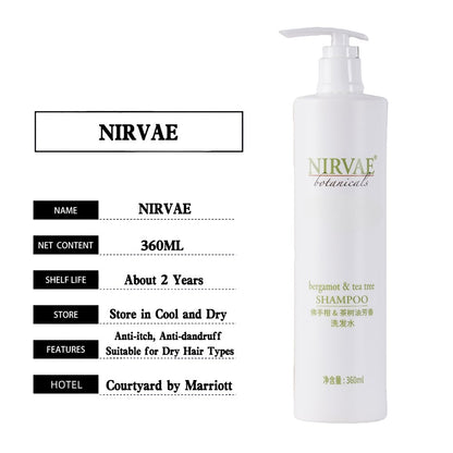 NIRVAE Botanicals, hotel-shampoo-conditioner