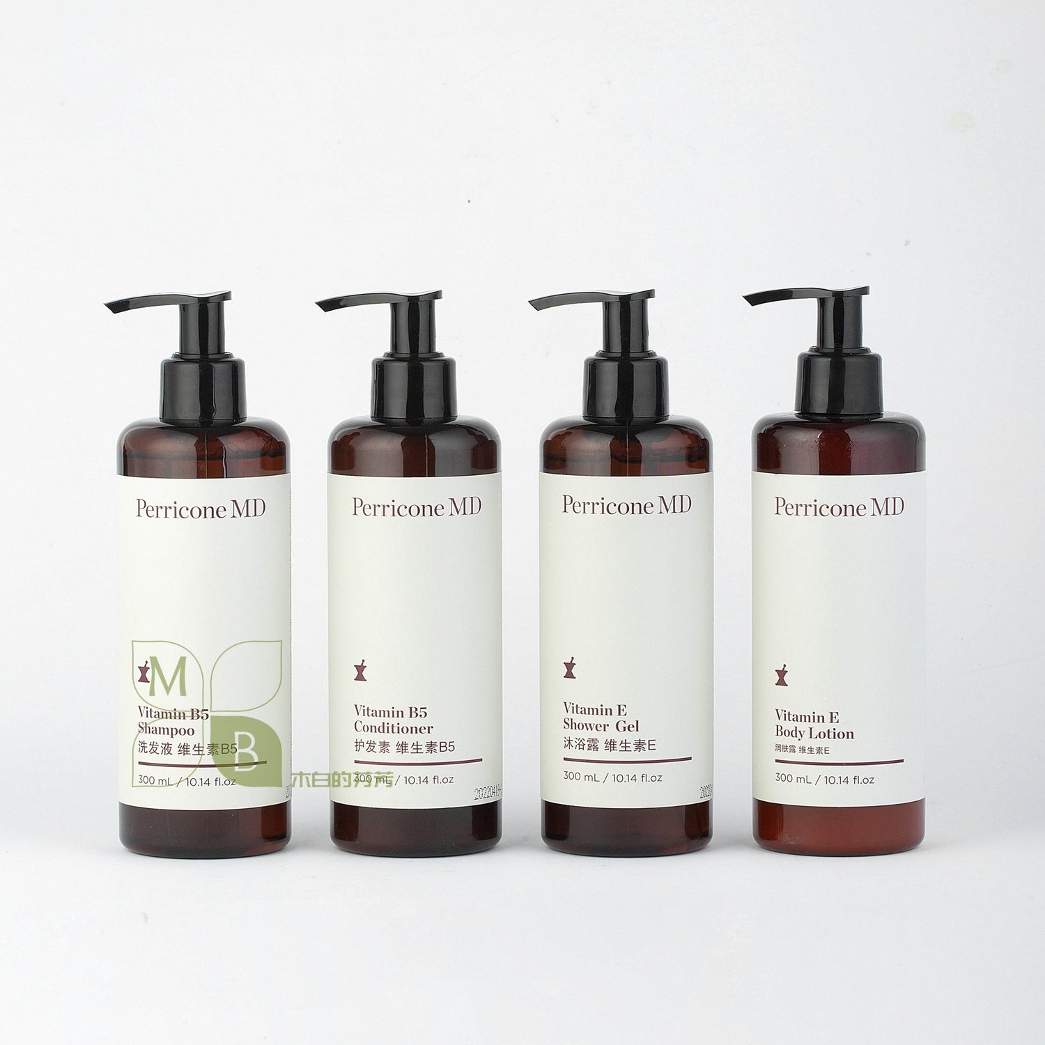 Perricone MD body lotion, hotel-shampoo-conditioner