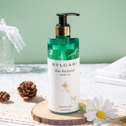 Bvlgari Hotel Shampoo and Shower Gel and Conditioner and Body Lotion and Hand Wash Green Tea Scents 300ML Bvlgari