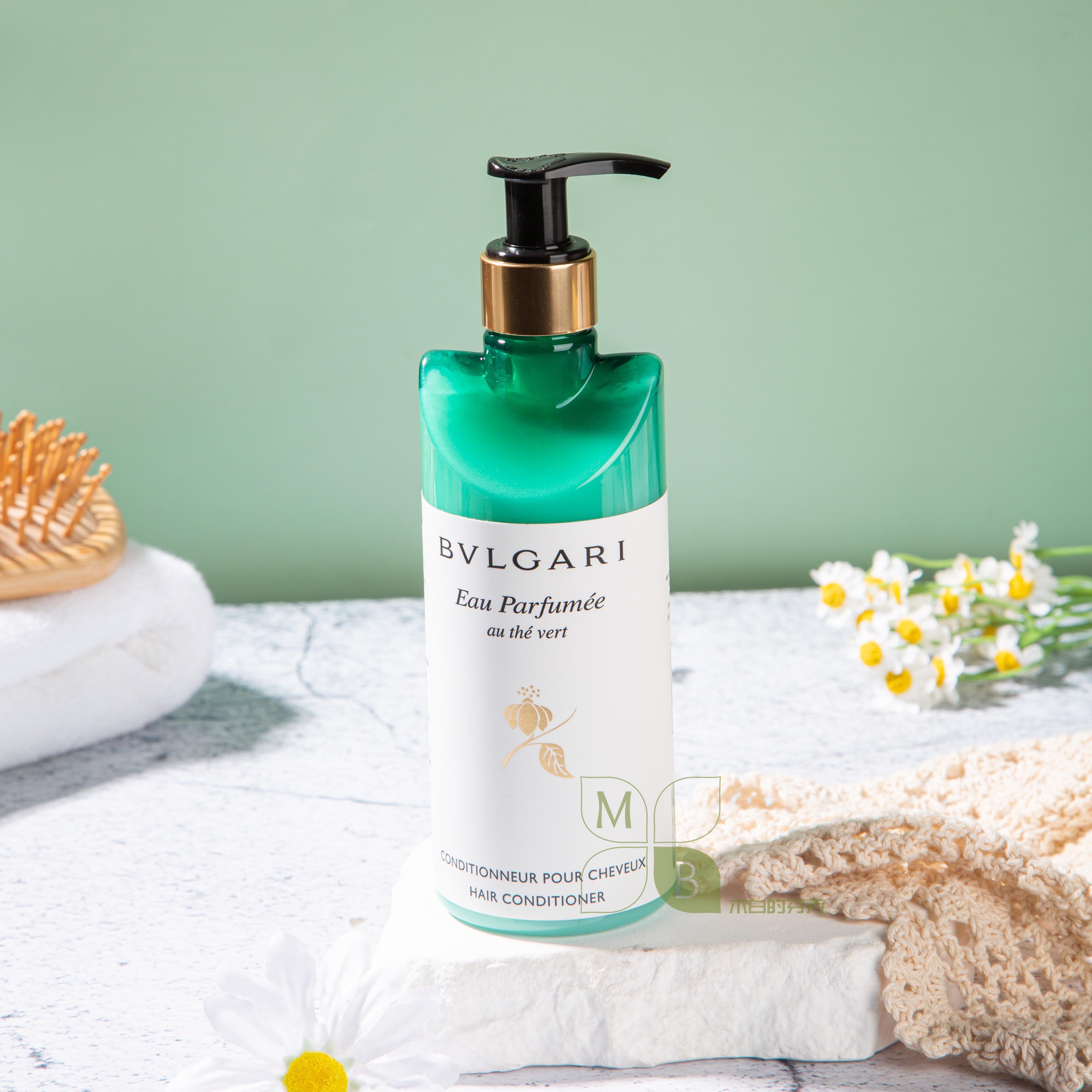 Bvlgari Hotel Shampoo and Shower Gel and Conditioner and Body Lotion and Hand Wash Green Tea Scents 300ML Bvlgari