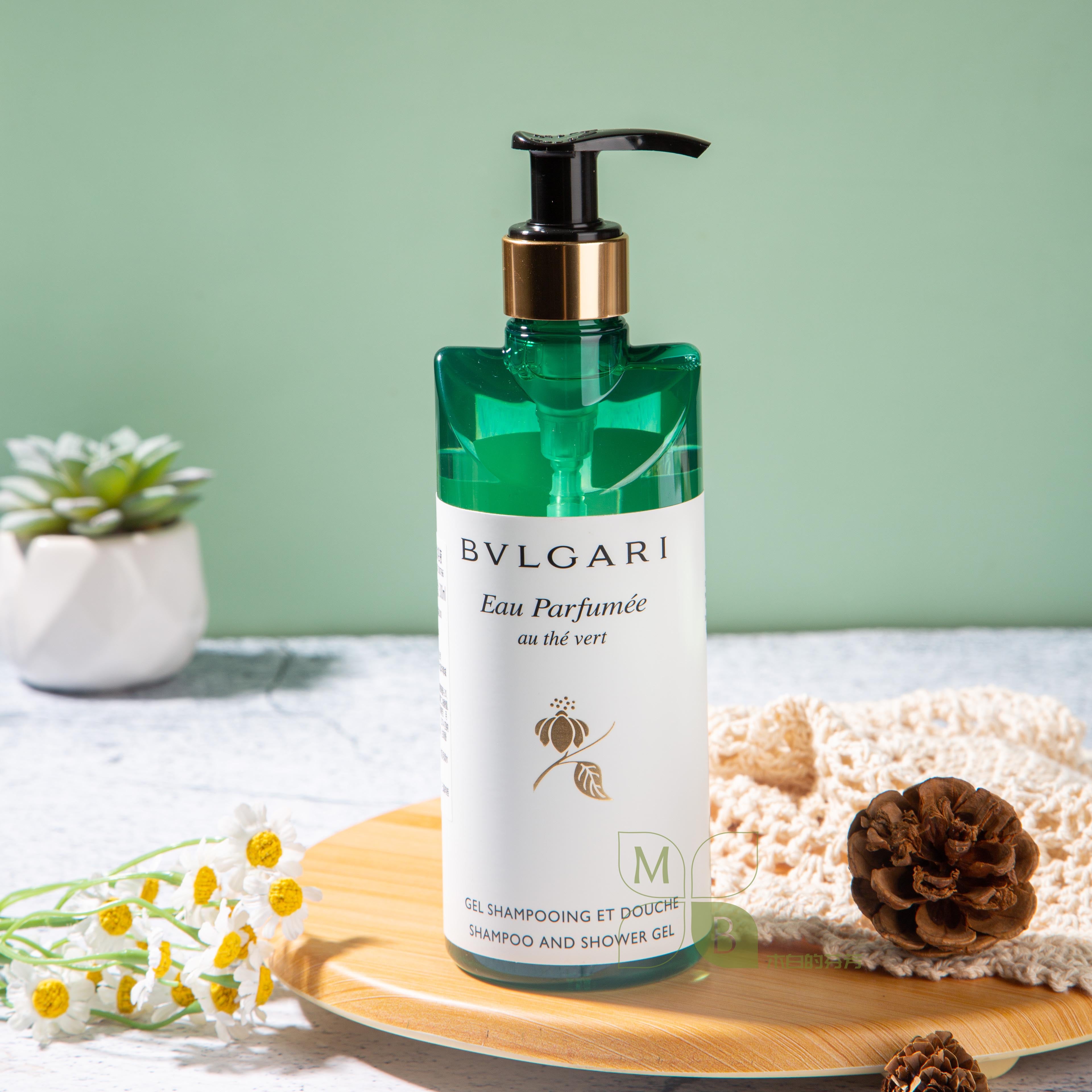 Bvlgari Hotel Shampoo and Shower Gel and Conditioner and Body Lotion and Hand Wash Green Tea Scents 300ML Bvlgari