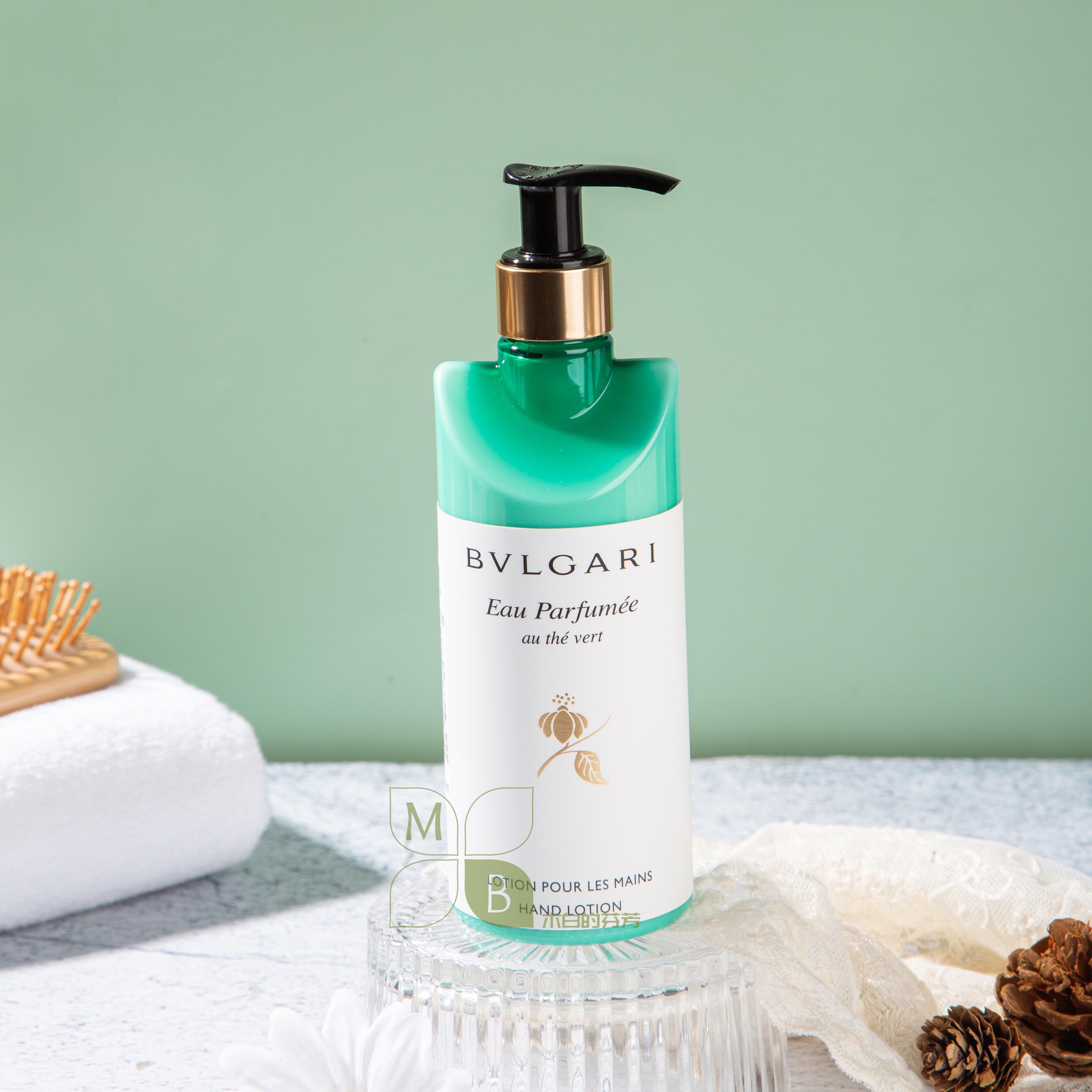 Bvlgari Hotel Shampoo and Shower Gel and Conditioner and Body Lotion and Hand Wash Green Tea Scents 300ML Bvlgari