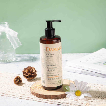 DAMANA body lotion, hotel-shampoo-conditioner