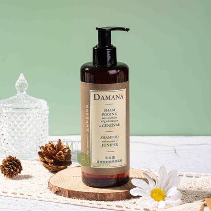 DAMANA body lotion, hotel-shampoo-conditioner