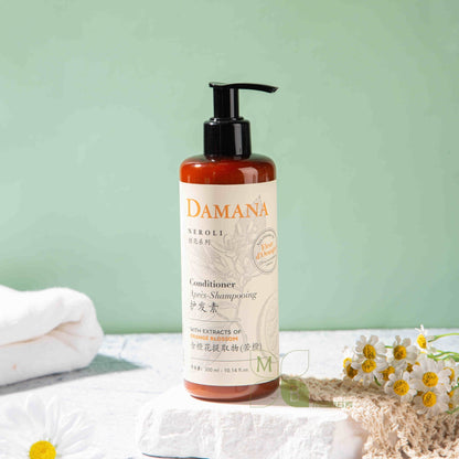 DAMANA body lotion, hotel-shampoo-conditioner