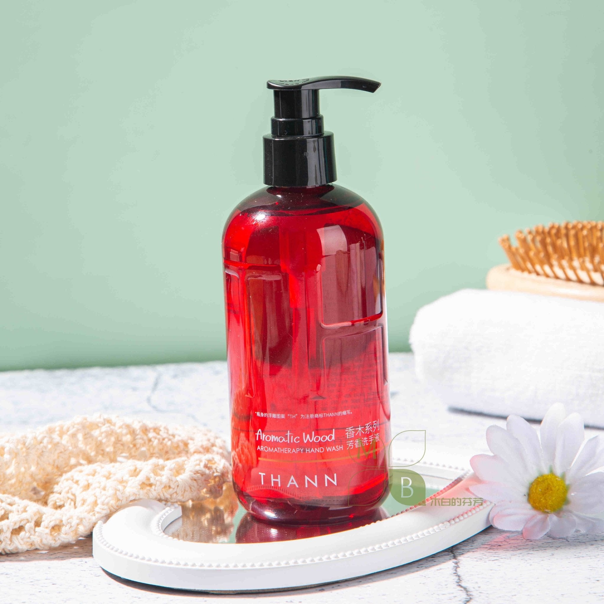 THANN body lotion, hotel-shampoo-conditioner