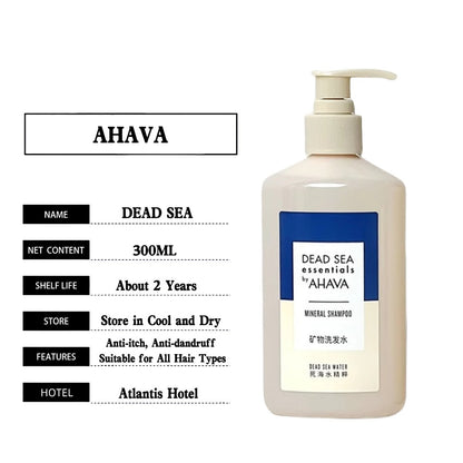 AHAVA Deadsea body lotion, hotel-shampoo-conditioner