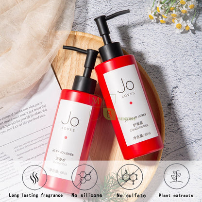 JO LOVES body lotion, hotel-shampoo-conditioner