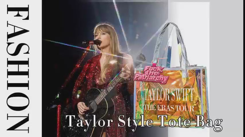 Taylor Style Tote Bag | Holographic Laser Bags | Trendy Shopping Bags | Gift for Fans